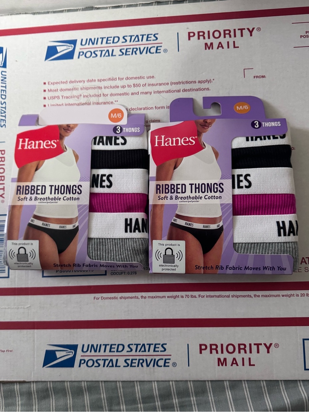 Hanes Men's Boxer Briefs 3-Pack - Black, White, Purple